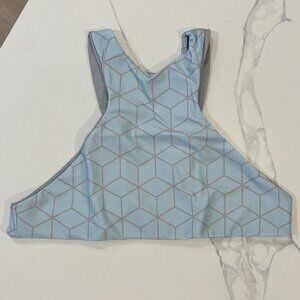 Sporty Crop Bikini Top — Light Blue — Multiple Sizes Available